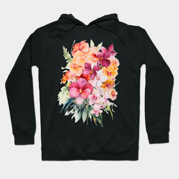 Tropical Paradise Watercolor flowers Vol.02 Hoodie by srattha